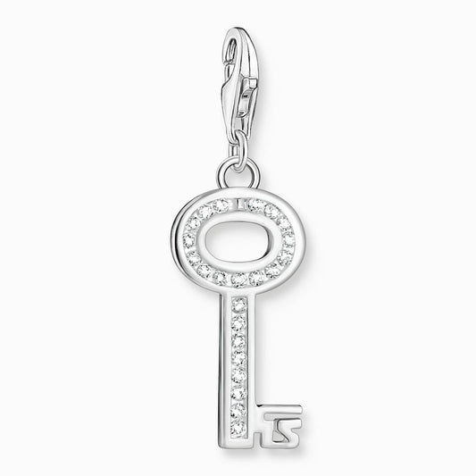 Thomas Sabo Silver Stone Set Key Charm 0010-051-14