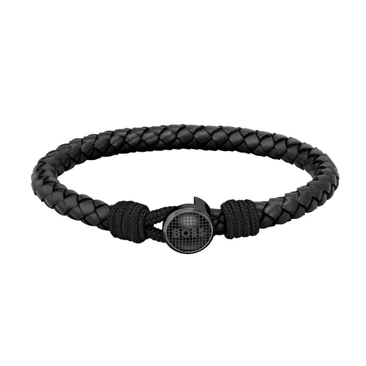 Boss Gents Thad Classic Braided Black Bracelet 1580468M