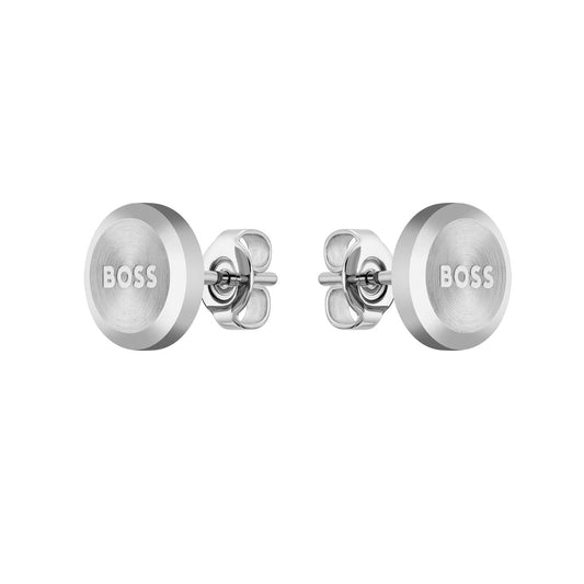 Boss Gents Yann Steel Circle Earrings 1580477
