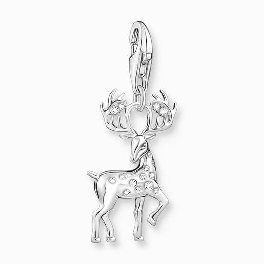 Thomas Sabo Silver Deer Pendant Charm 1910-041-14