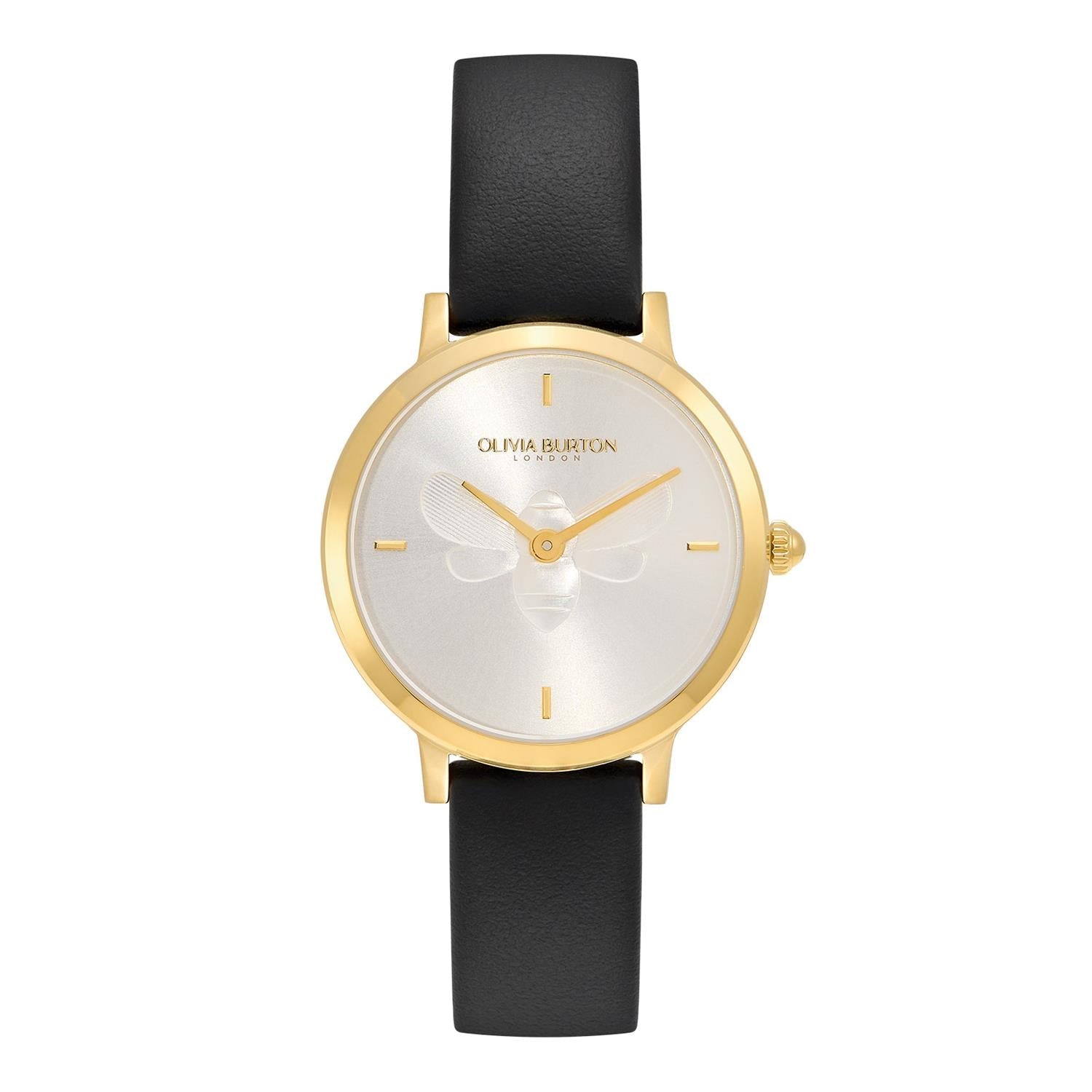 Olivia Burton Bee Ultra Slim Gold Black Watch 24000019 Charles Fish