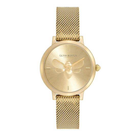 Olivia Burton Bee Ultra Slim Gold Mesh Watch 24000022