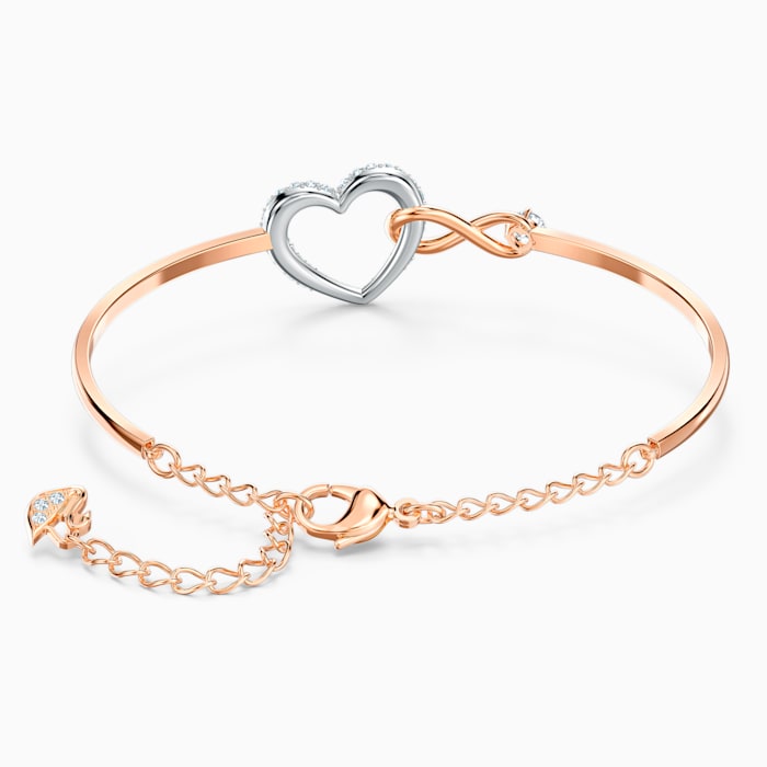 Swarovski Infinity Heart Bangle Mixed Metal 5518869