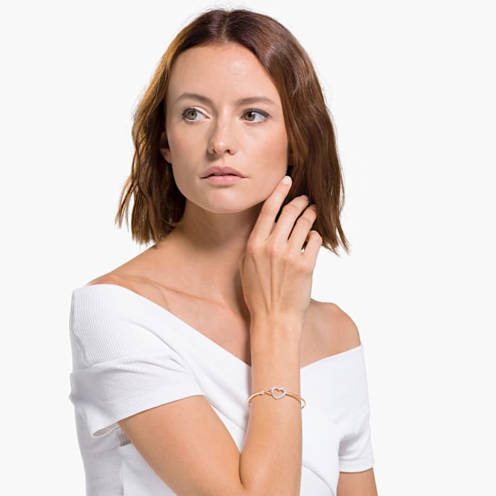Swarovski Infinity Heart Bangle Mixed Metal 5518869
