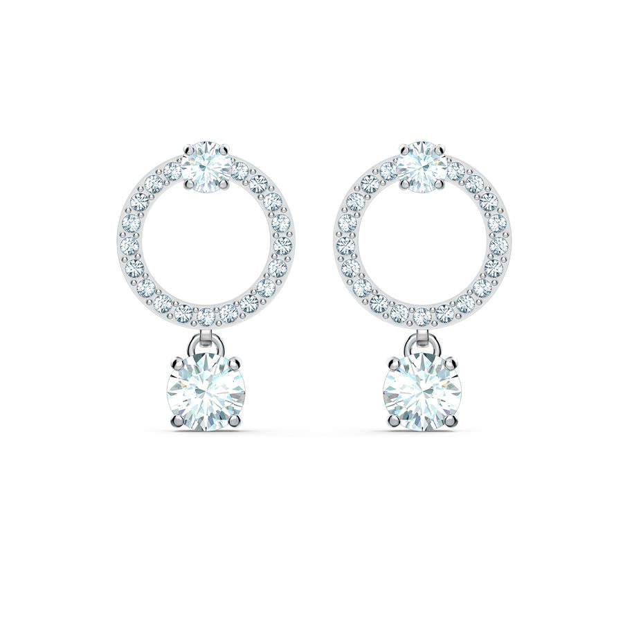 Swarovski Attract Circle Earrings Rhodium 5563278