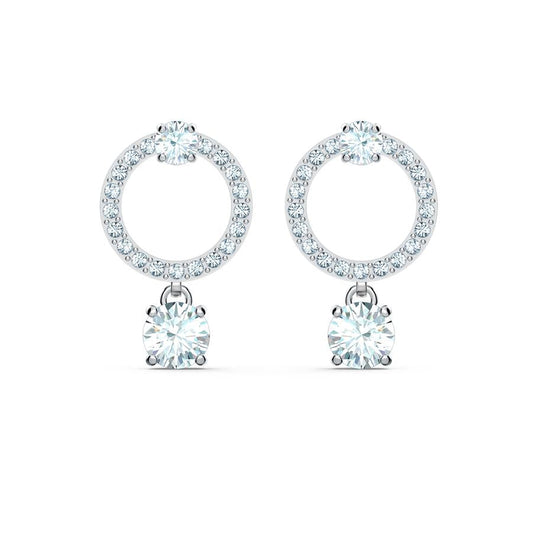 Swarovski Attract Circle Earrings Rhodium 5563278