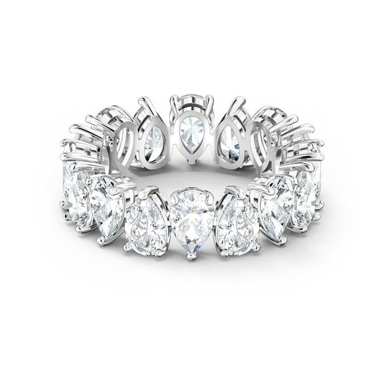 Swarovski Vittore Pear Ring Rhodium Plated