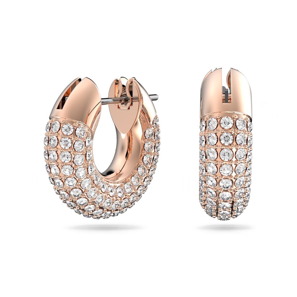 Swarovski Dextera Pavé Rose Gold Hoop Earrings 5636531