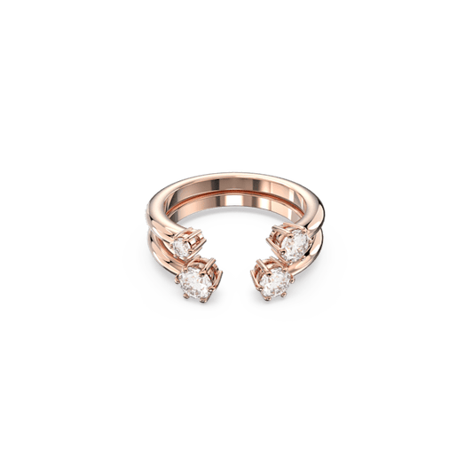 Swarovski Constella Stacking 2 Ring Set Rose Gold 5640969 - 52