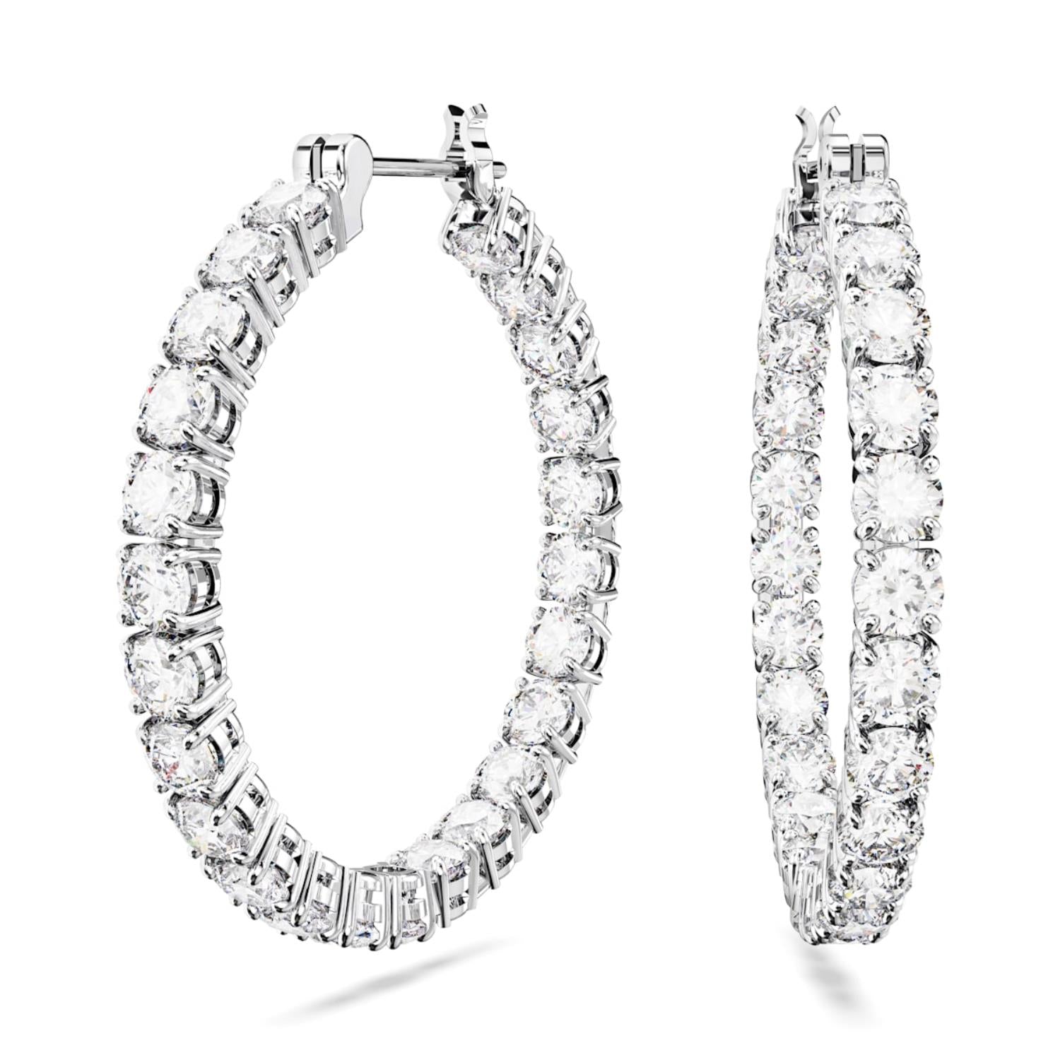 Swarovski Matrix Silver Hoop Earrings 5647715