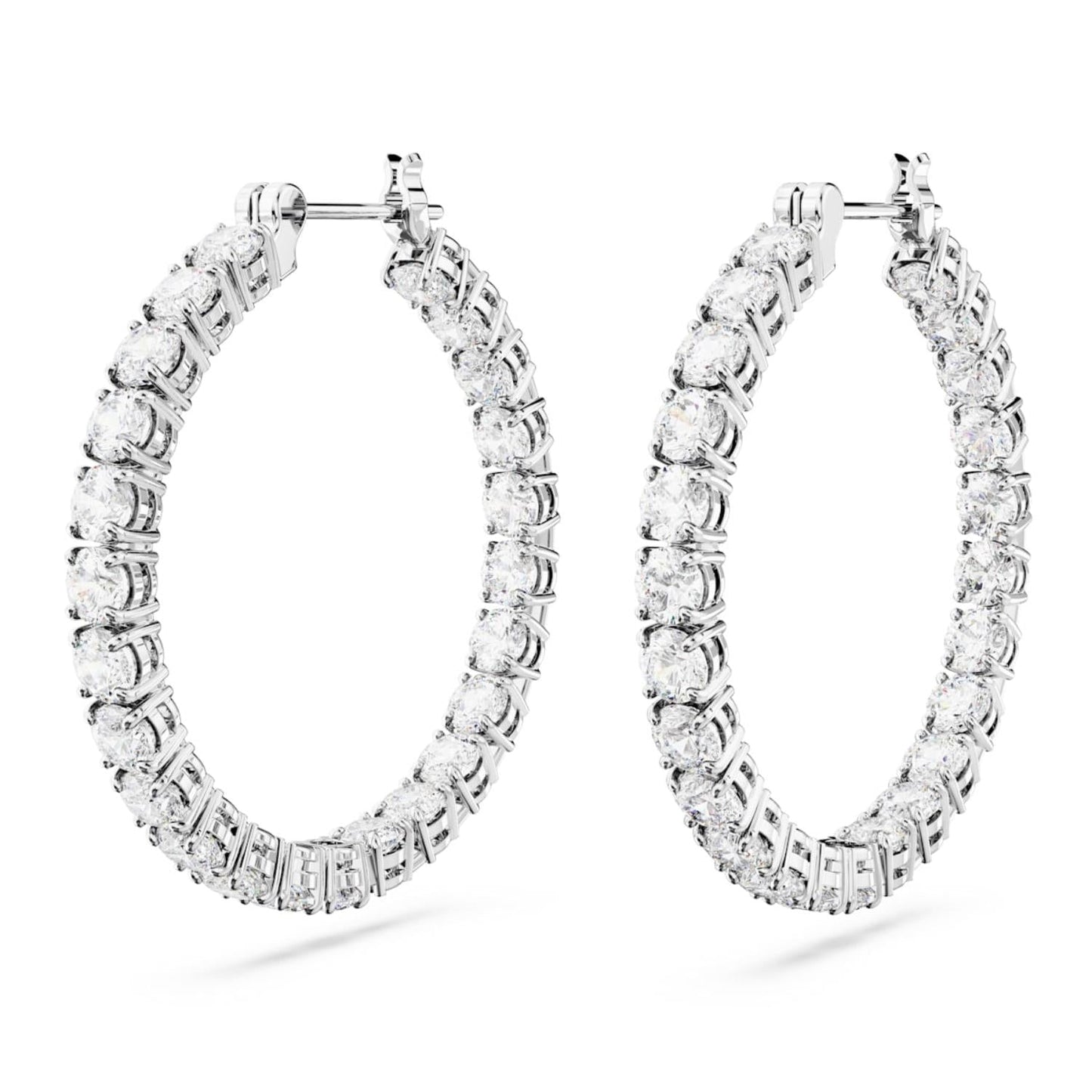 Swarovski Matrix Silver Hoop Earrings 5647715