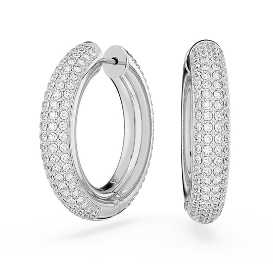 Swarovski Dextera Silver Medium Hoop Earrings 5651392