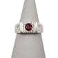 Pre-Owned 18ct Gold Square Ruby & Diamond Cluster Ring