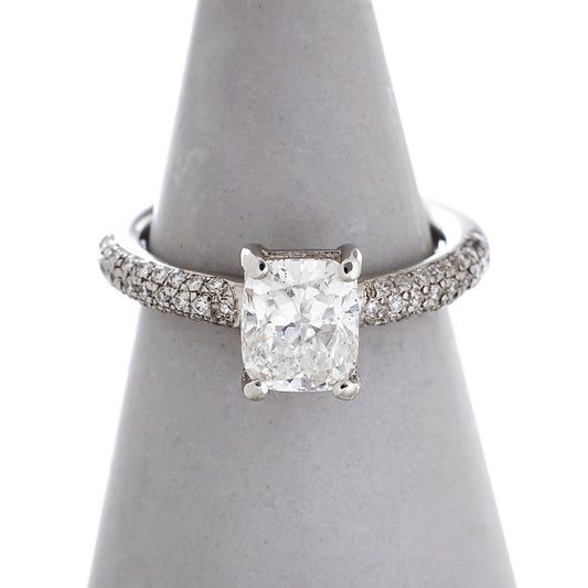 Pre-Owned Platinum Cushion Cut Diamond Ring