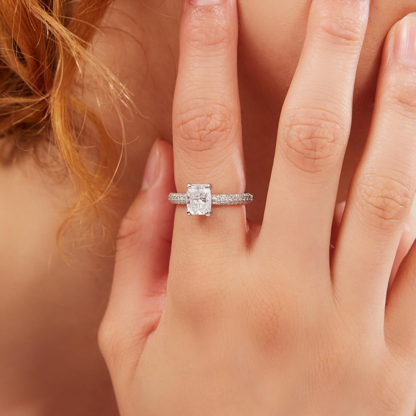 Pre-Owned Platinum Cushion Cut Diamond Ring