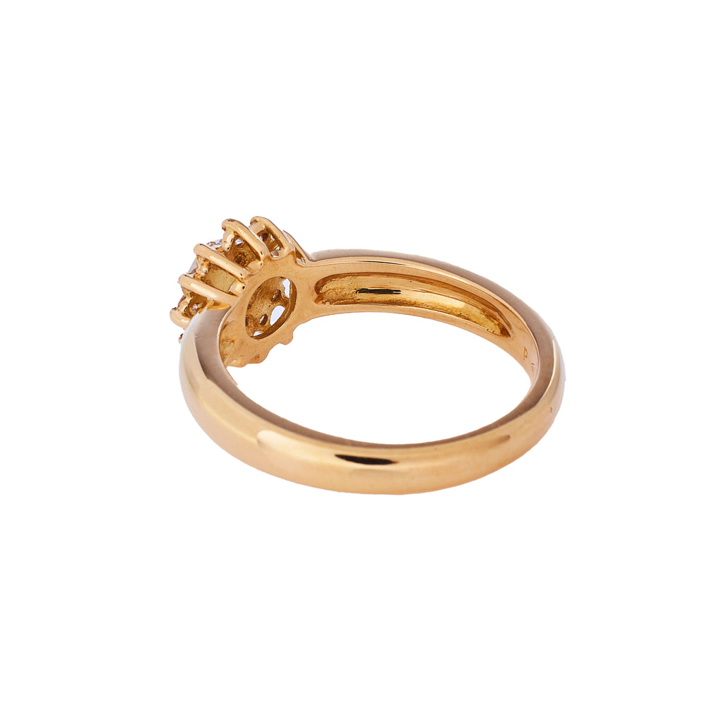 Pre-owned 18ct Gold Diamond Cluster Octagon Ring