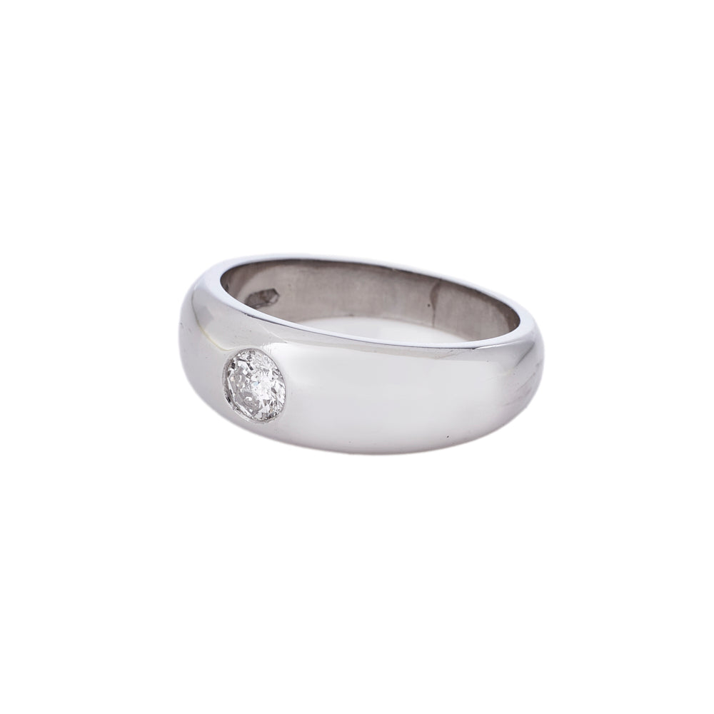 Pre-owned Platinum Diamond Gypsy Ring