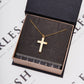Pre-Owned 9ct Gold Pattern Design Cross Pendant