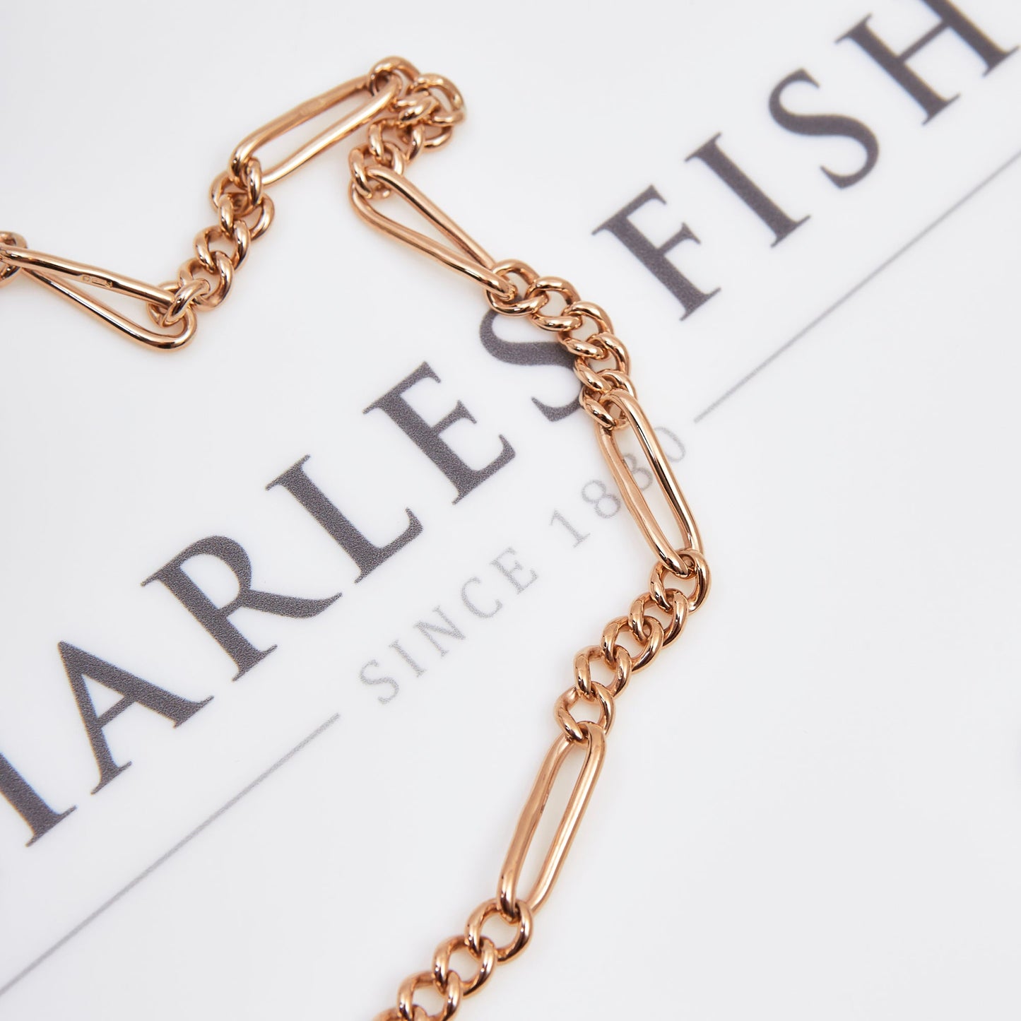 Pre-Owned 9ct Gold Figaro Single Albert Chain