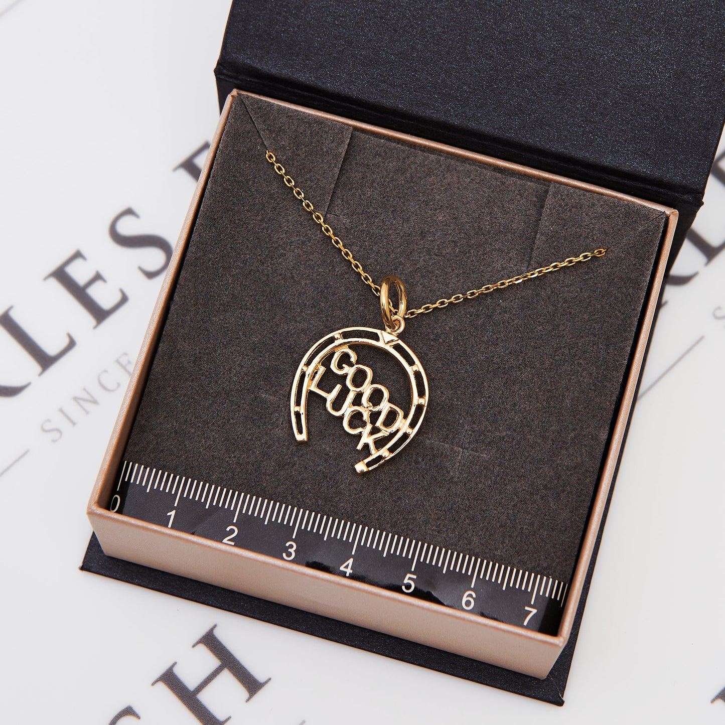 Pre-Owned 9ct Gold Good Luck Horseshoe Pendant
