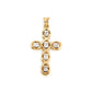 Pre-Owned 9ct Gold Two Tone Screw Design Cross Pendant
