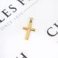 Pre-owned 14ct Yellow Gold Simple Cross Pendant