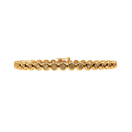 Pre-Owned 18ct Yellow Gold 7 Inch Diamond Bracelet
