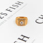 Pre-Owned 22ct Gold Gents CZ Cluster Signet Ring