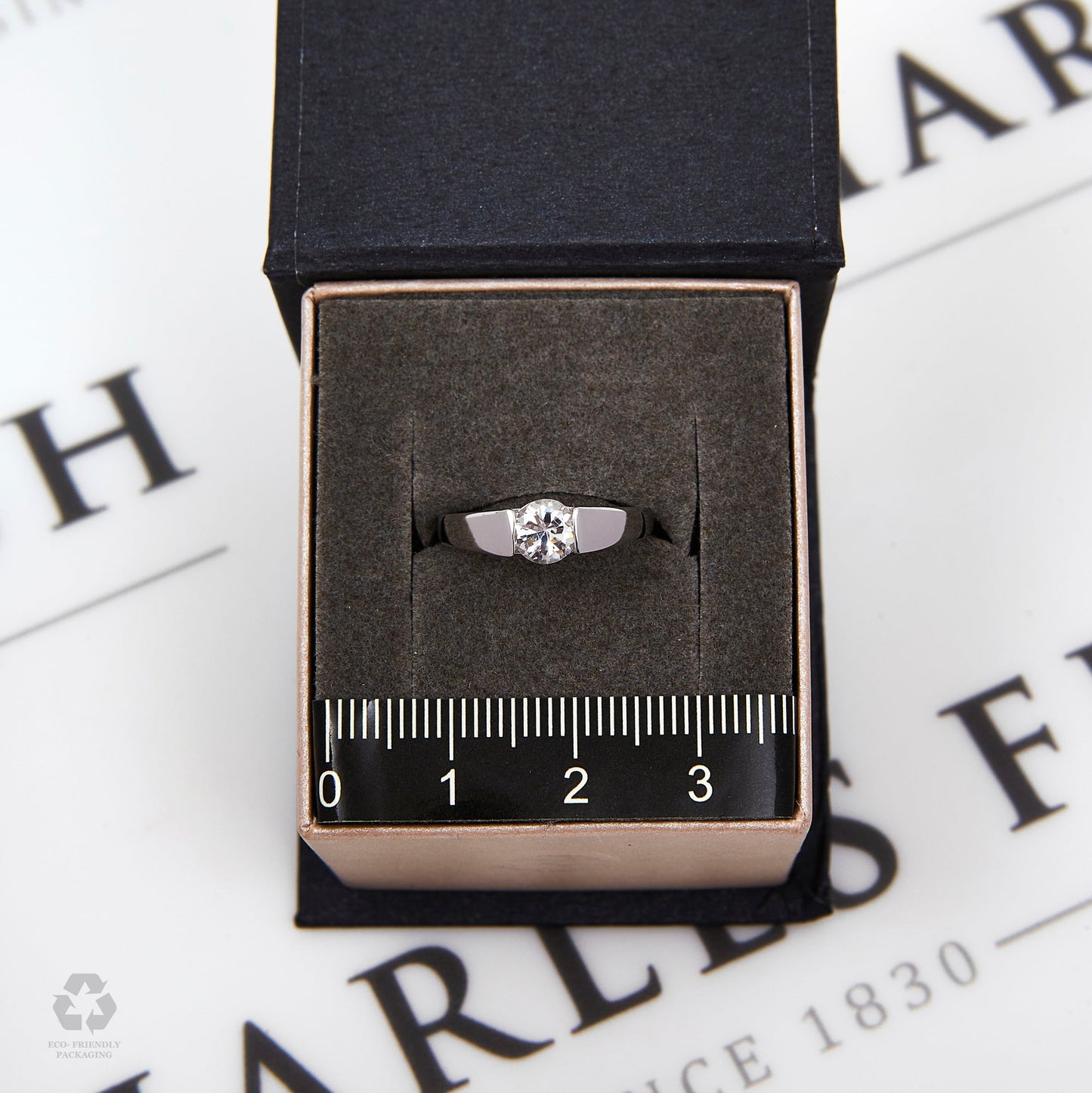 Pre-Owned 9ct White Gold Solitaire CZ Dress Ring