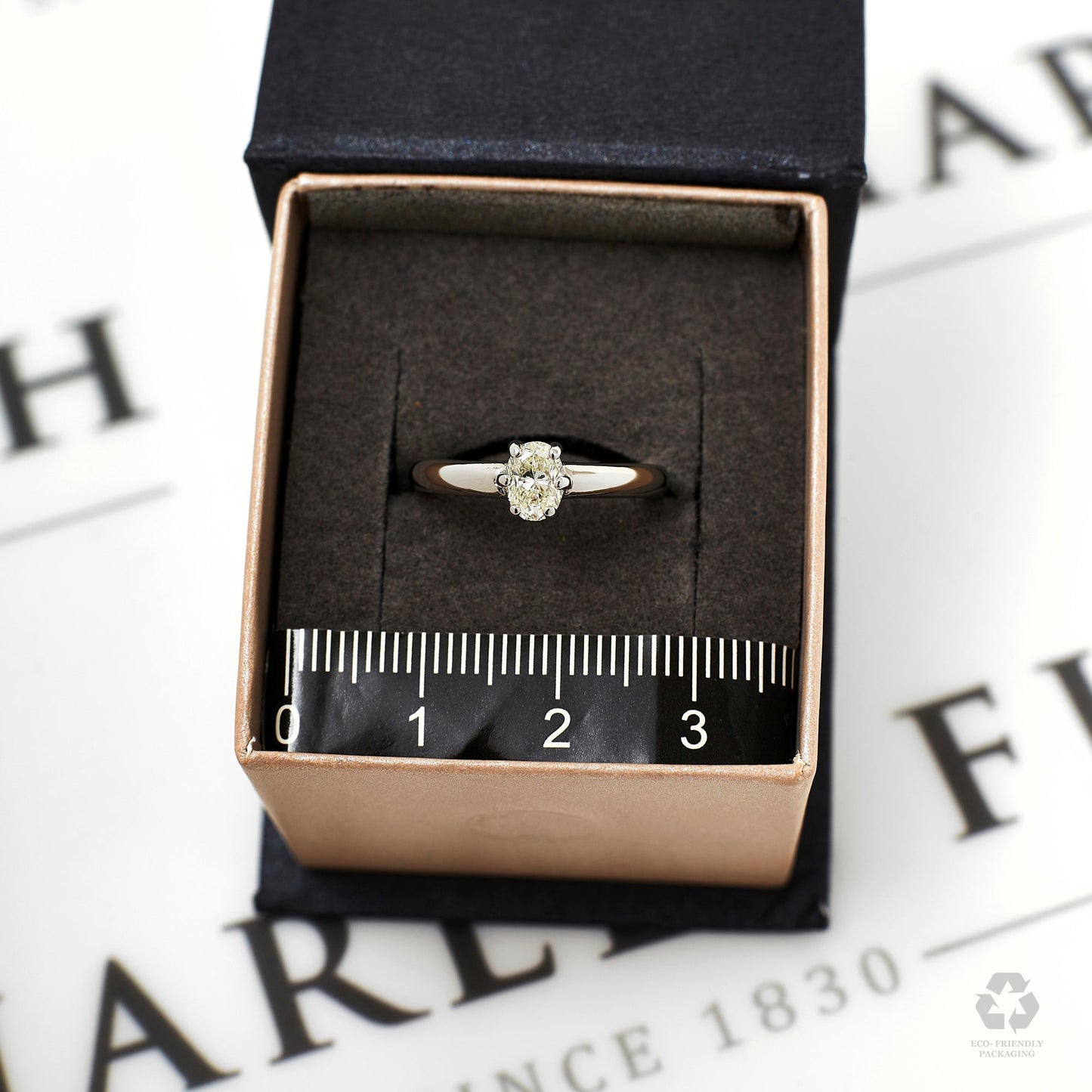 Pre-Owned Platinum Oval 0.5ct Diamond Solitaire Ring