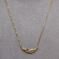 Pre-Owned 9ct Gold Wavy 0.05ct Diamond Necklace Bangle Set