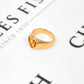 Pre-Owned 22ct Gold Initial 'S' Heart Shaped Signet Ring