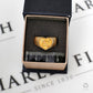 Pre-Owned 22ct Gold Initial 'S' Heart Shaped Signet Ring