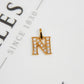 Pre-Owned 22ct Gold Initial N Cubic Zirconia Pendant