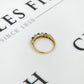 Pre-Owned 9ct Gold Black & White Diamond Twist Ring