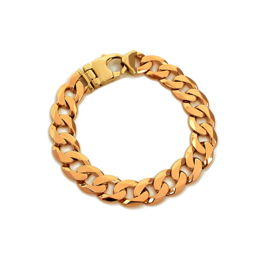 Pre-Owned 9ct Yellow Gold Curb Link Chain Bracelet 