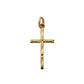 Pre-Owned 9ct Yellow Gold Small Patterned Cross Pendant