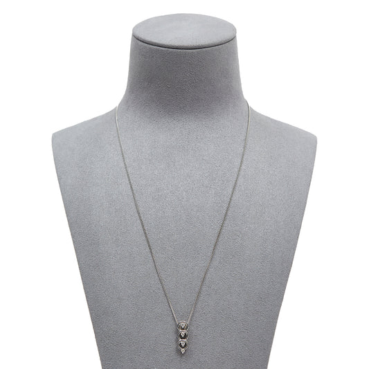 Pre-Owned 18ct Gold 0.20ct Diamond Pendant Curb Chain Necklace