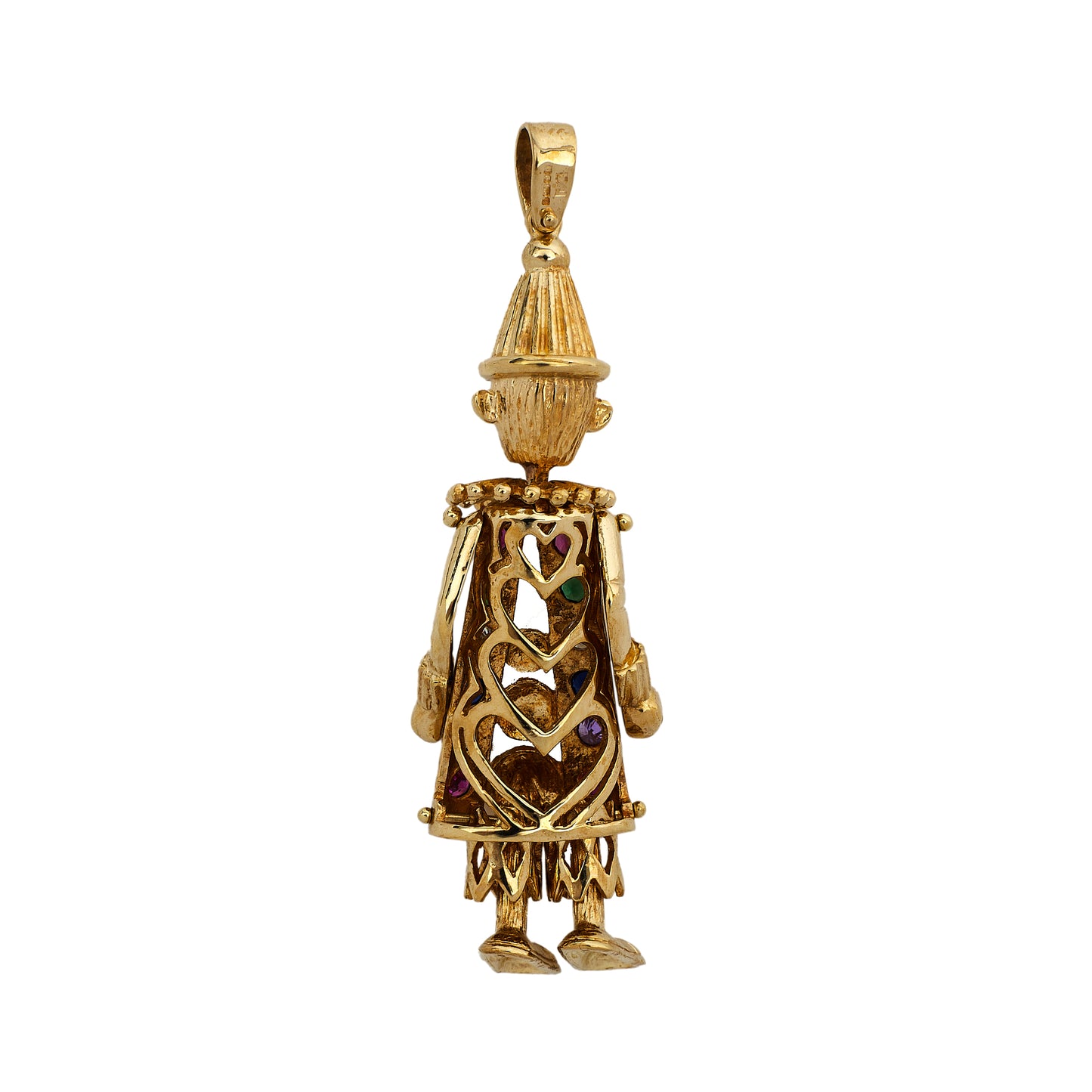 Pre-Owned 9ct Yellow Gold Cubic Zirconia Clown Pendant