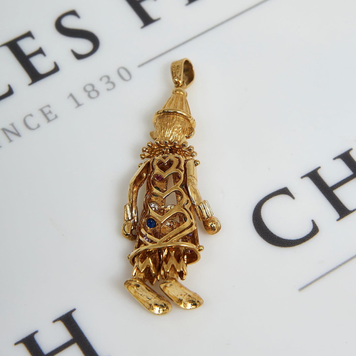 Pre-Owned 9ct Yellow Gold Cubic Zirconia Clown Pendant