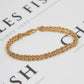 Pre-Owned 9ct Yellow Gold Double Row Rope Bracelet