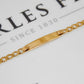 Pre-Owned 9ct Yellow Gold Child Curb Chain ID Bracelet