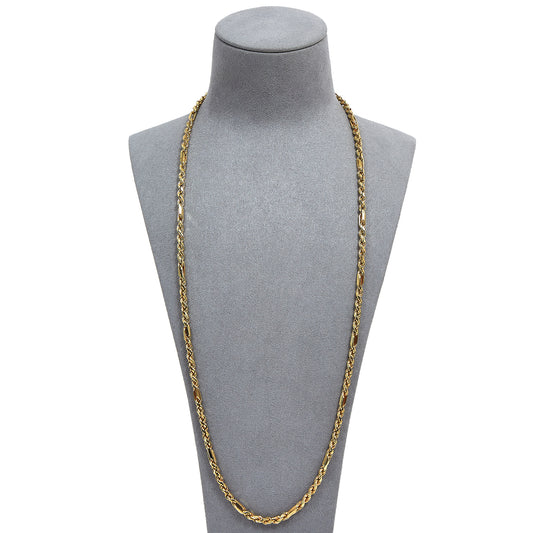 Pre-Owned 9ct Yellow Gold 28 Inch Twisted Rope Necklace