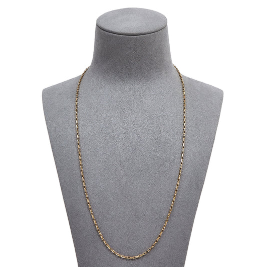 Pre-Owned 9ct Yellow Gold 22 Inch Trace Link Necklace