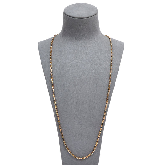 Pre-Owned 9ct Yellow Gold 30 Inch Long Trace Necklace