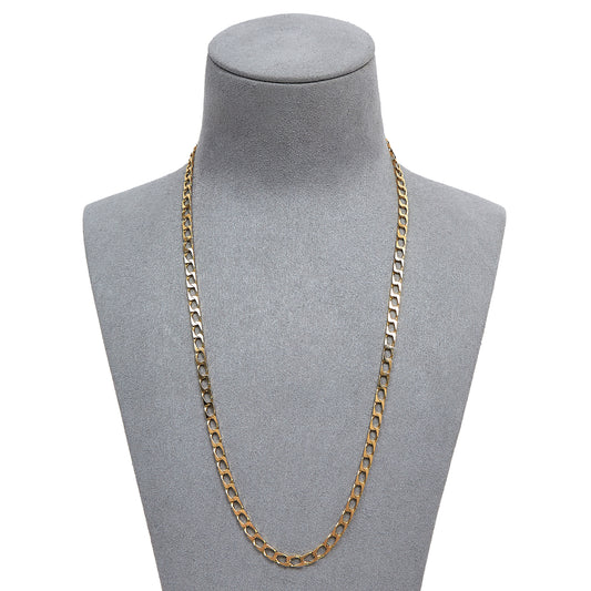 Pre-Owned 9ct Gold 4mm Curb Chain Necklace  20 Inch