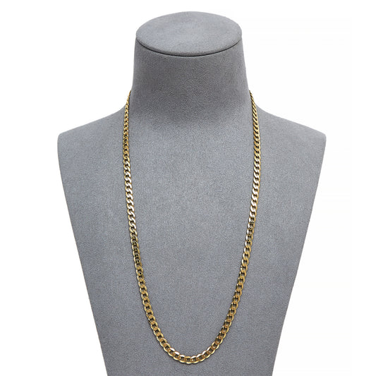Pre-Owned 9ct Yellow Gold 4mm Curb Chain Necklace 20 Inch