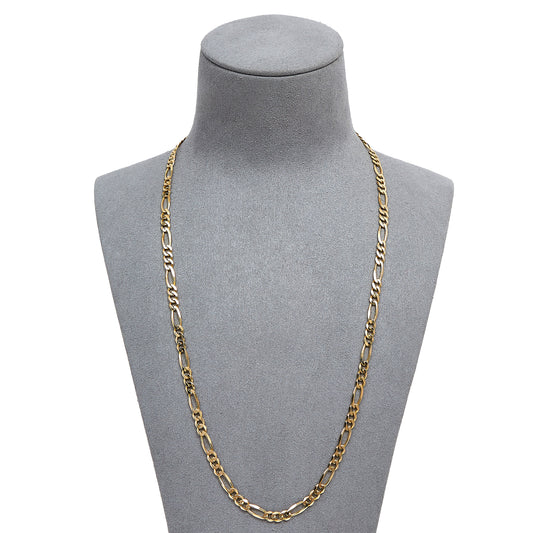 Pre-Owned 9ct Gold Figaro Chain Link Necklace 22 inches