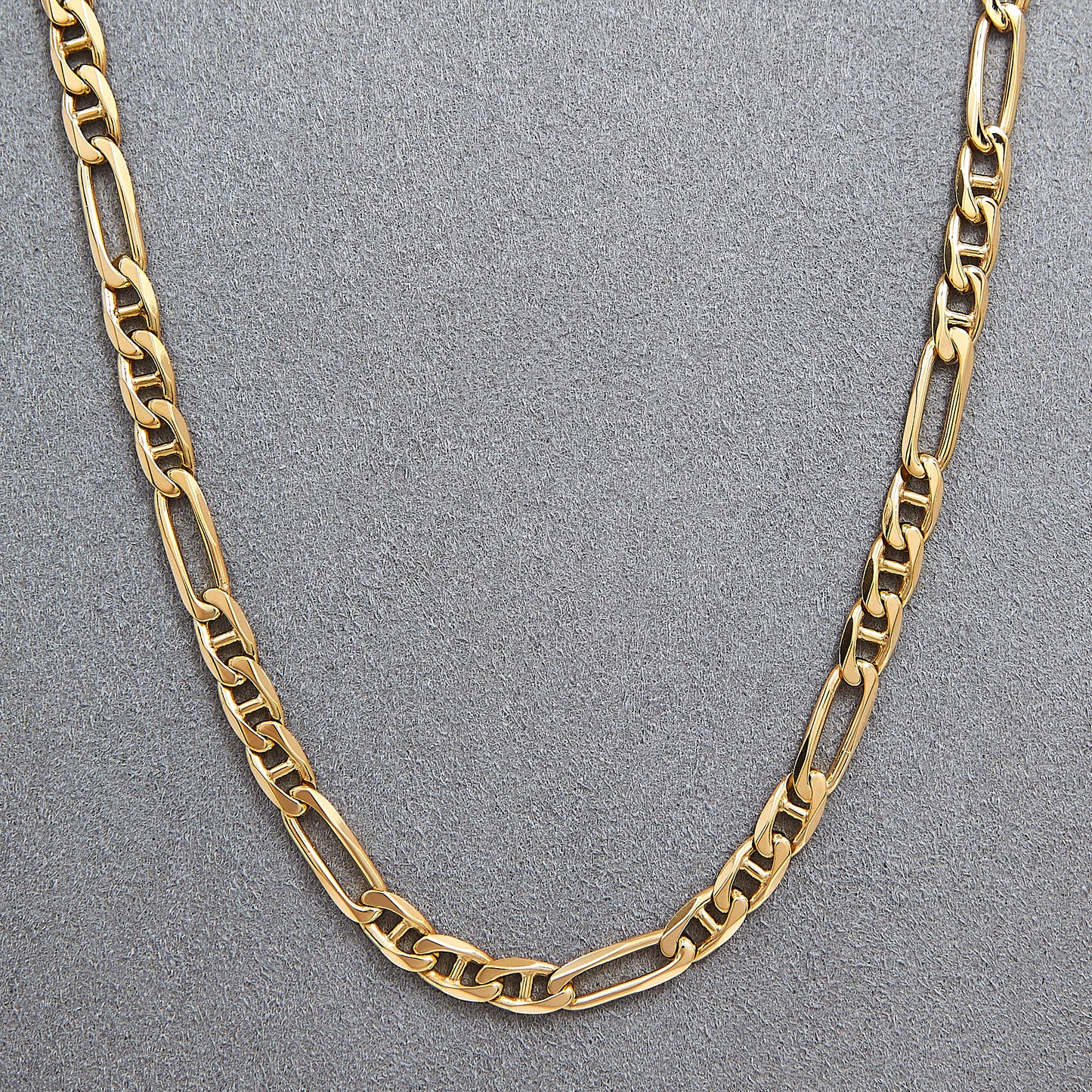 Pre-Owned 9ct Gold Figaro & Anchor Link Chain Necklace