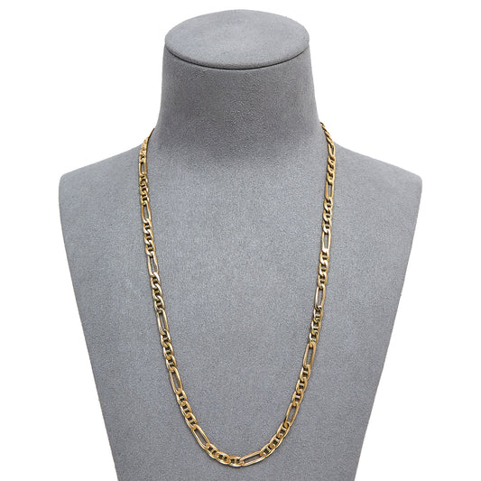 Pre-Owned 9ct Gold Figaro & Anchor Link Chain Necklace